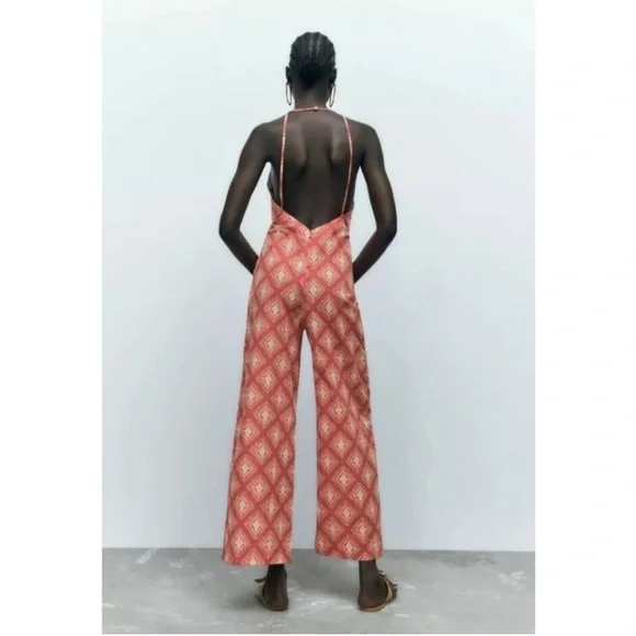 NWT Zara Terracotta Jumpsuit - Picture 4 of 10